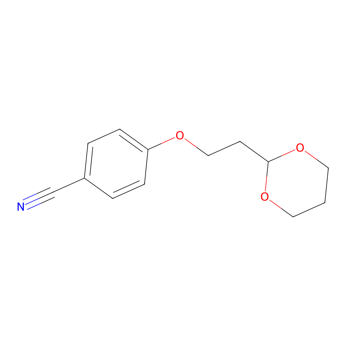 4-[2-(1,3-Dioxan-2-yl)ethoxy]benzonitrile molecular structure, CAS 1443353-44-3