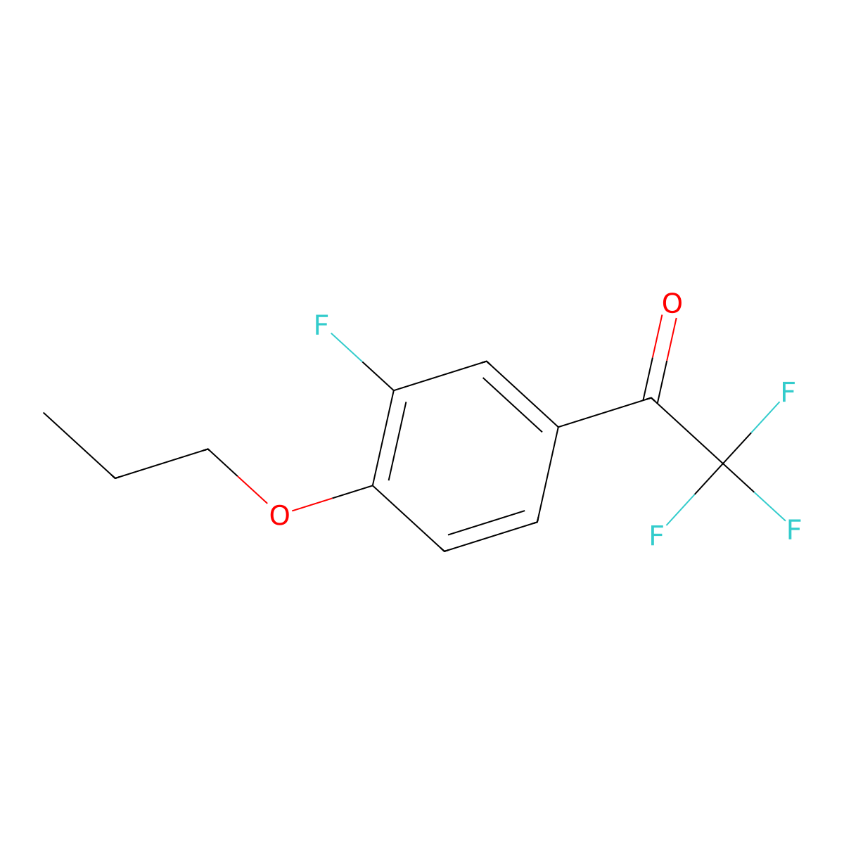 3'-Fluoro-4'-n-propoxy-2,2,2-trifluoroacetophenone molecular structure, CAS 1443353-46-5