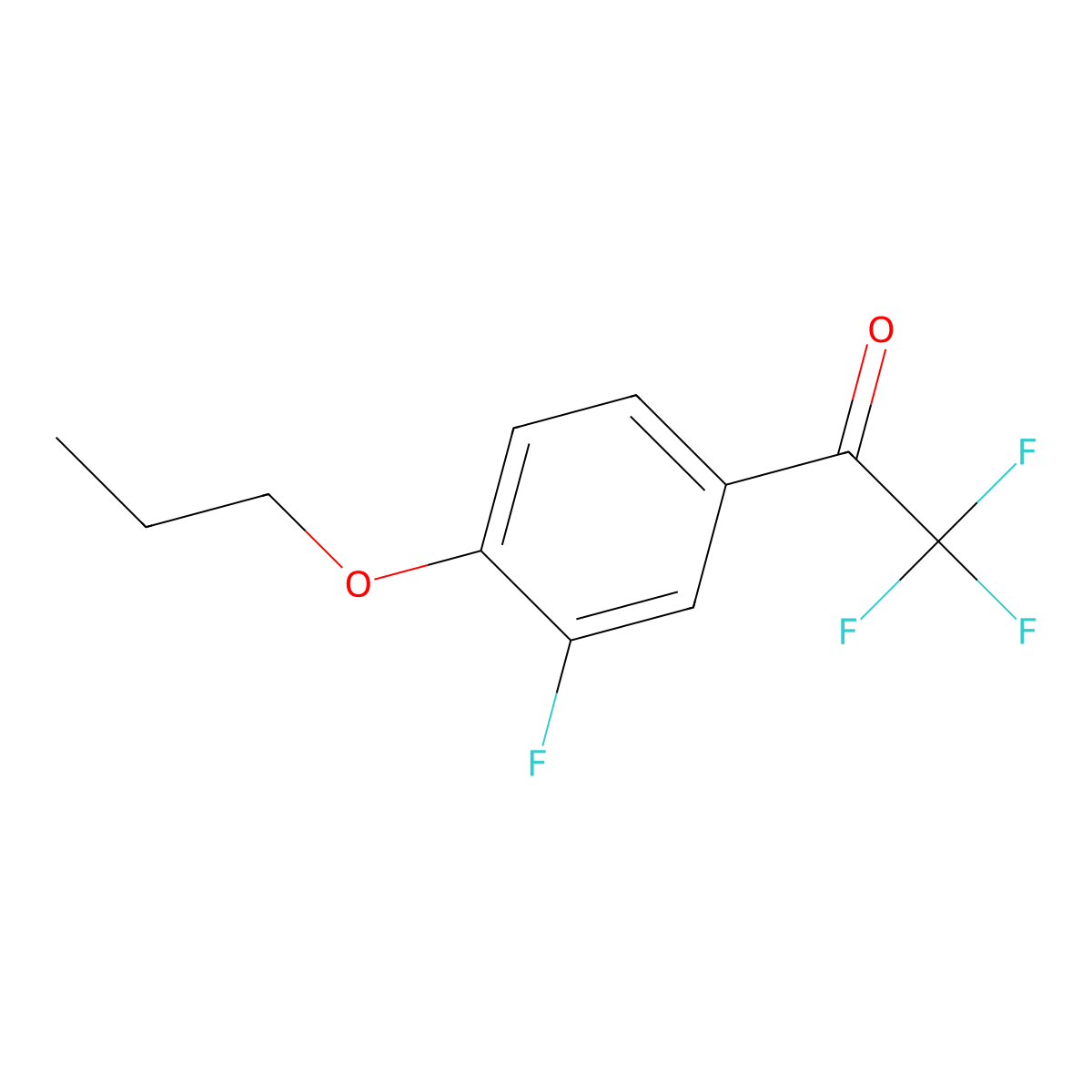 3'-Fluoro-4'-n-propoxy-2,2,2-trifluoroacetophenone molecular structure, CAS 1443353-46-5