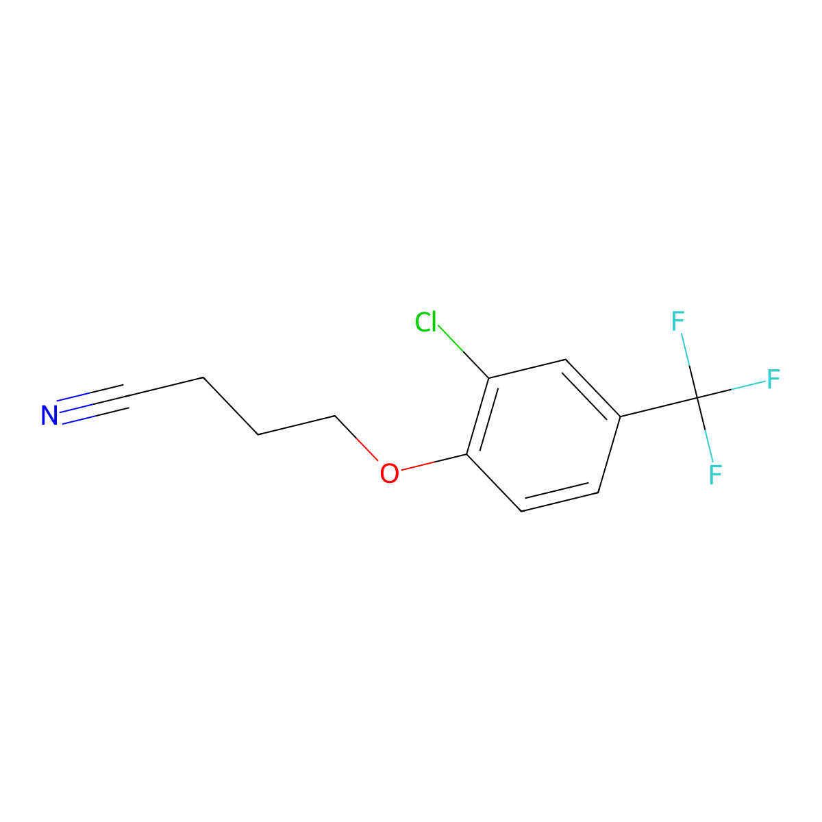 4-[2-Chloro-4-(trifluoromethyl)-phenoxy]butanenitrile molecular structure, CAS 1443353-55-6