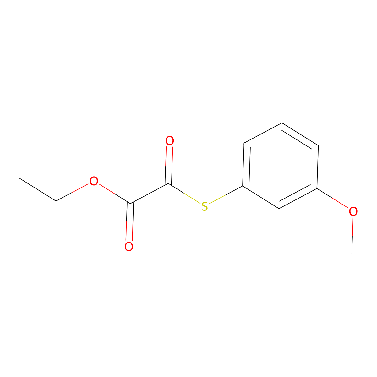 Ethyl 2-(3-methoxyphenyl)sulfanyl-2-oxo-acetate molecular structure, CAS 1443353-60-3