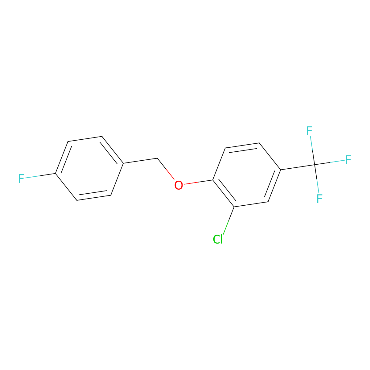 3-Chloro-4-[(4-fluorophenyl)methoxy]benzotrifluoride molecular structure, CAS 1443353-67-0
