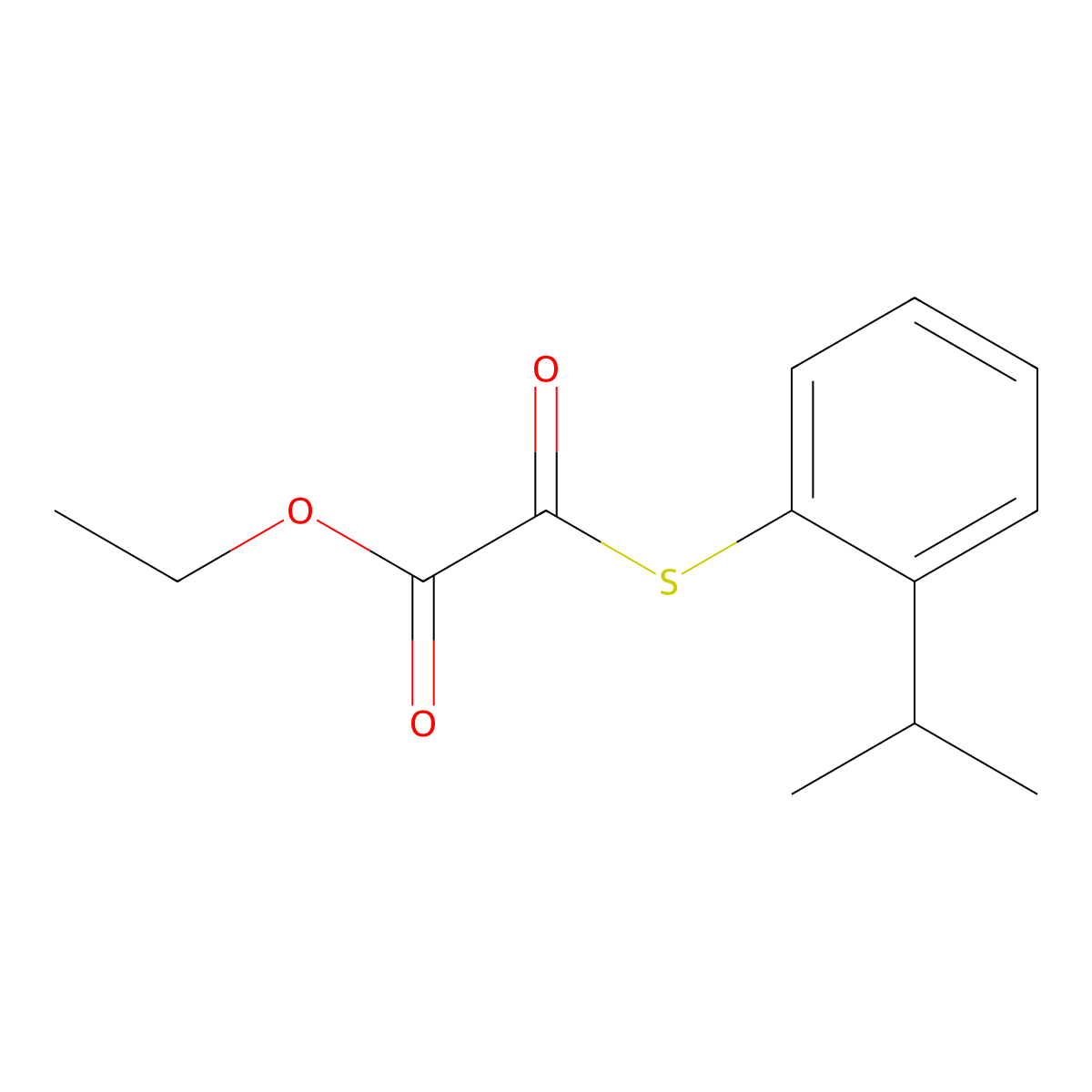 Ethyl 2-((2-isopropylphenyl)thio)-2-oxoacetate molecular structure, CAS 1443353-68-1