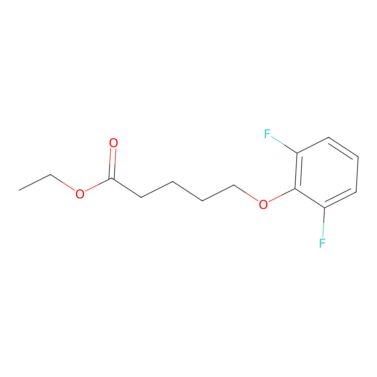 Ethyl 5-(2,6-difluoro-phenoxy)pentanoate molecular structure, CAS 1443353-72-7