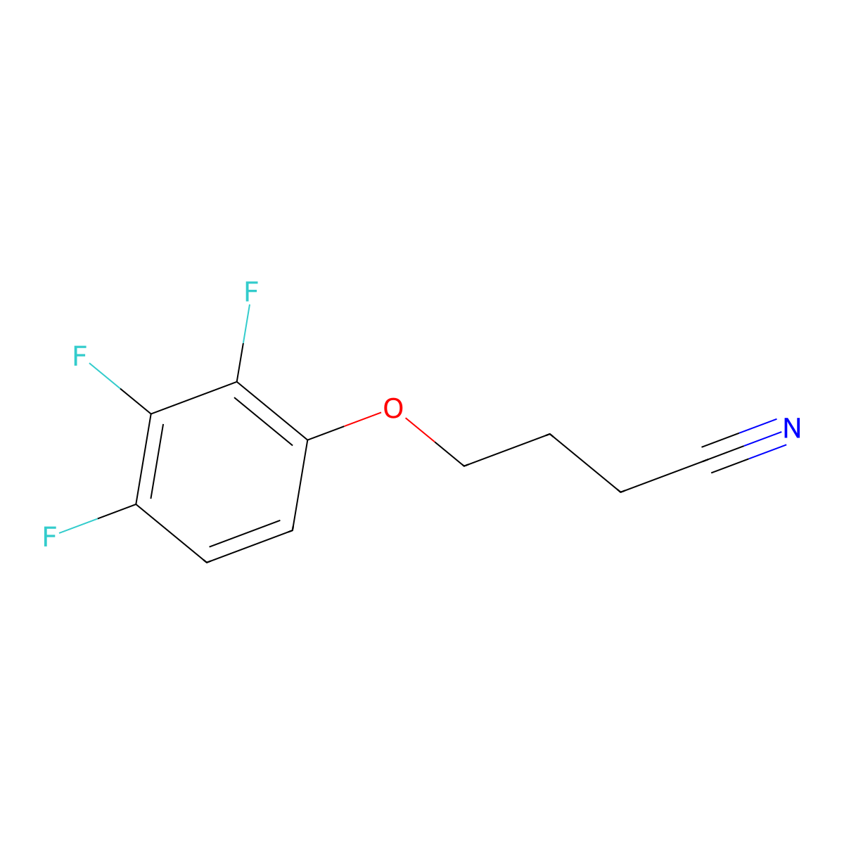 4-(2,3,4-Trifluoro-phenoxy)butanenitrile molecular structure, CAS 1443353-76-1