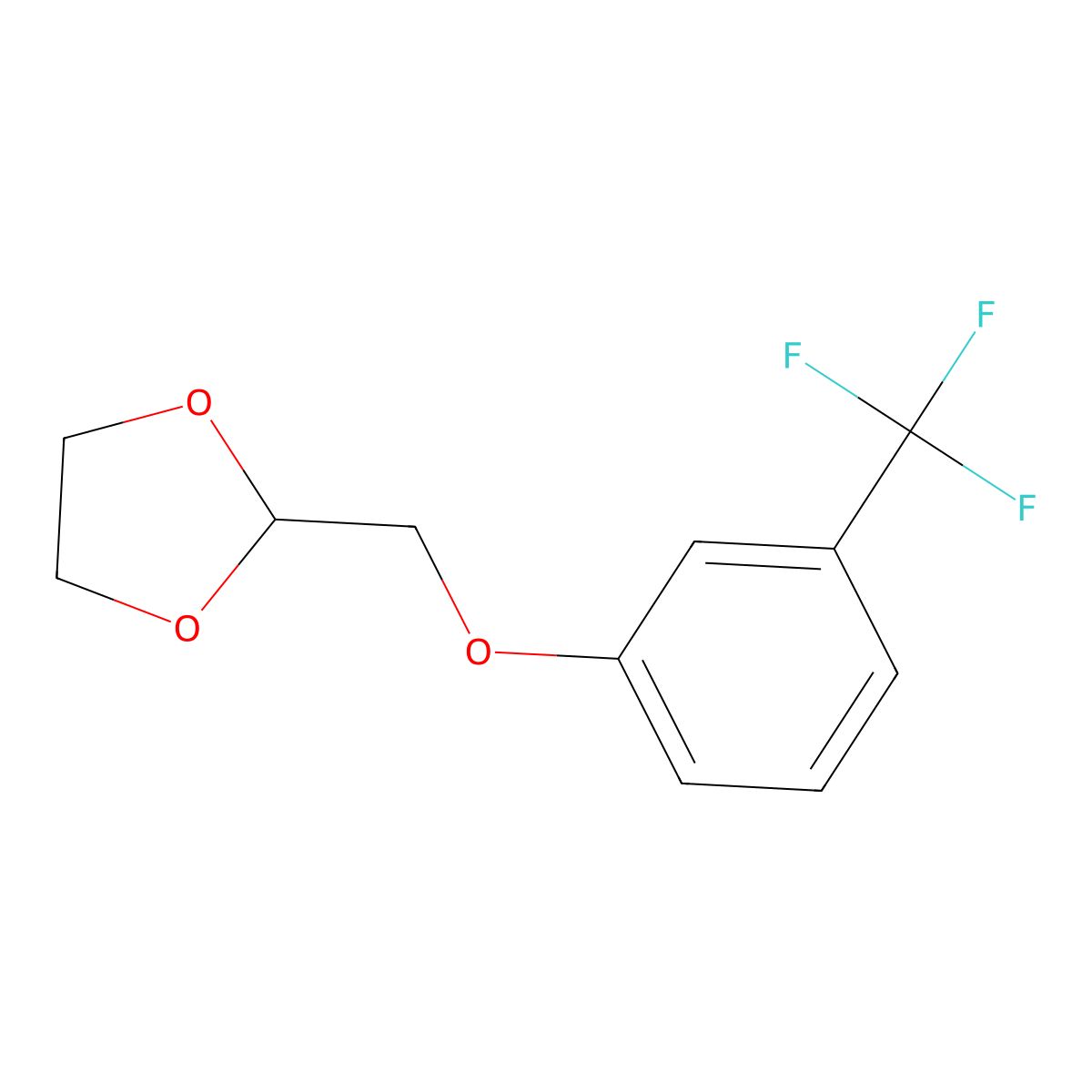 3-[(1,3-Dioxolan-2-yl)methoxy]benzotrifluoride molecular structure, CAS 1443353-77-2