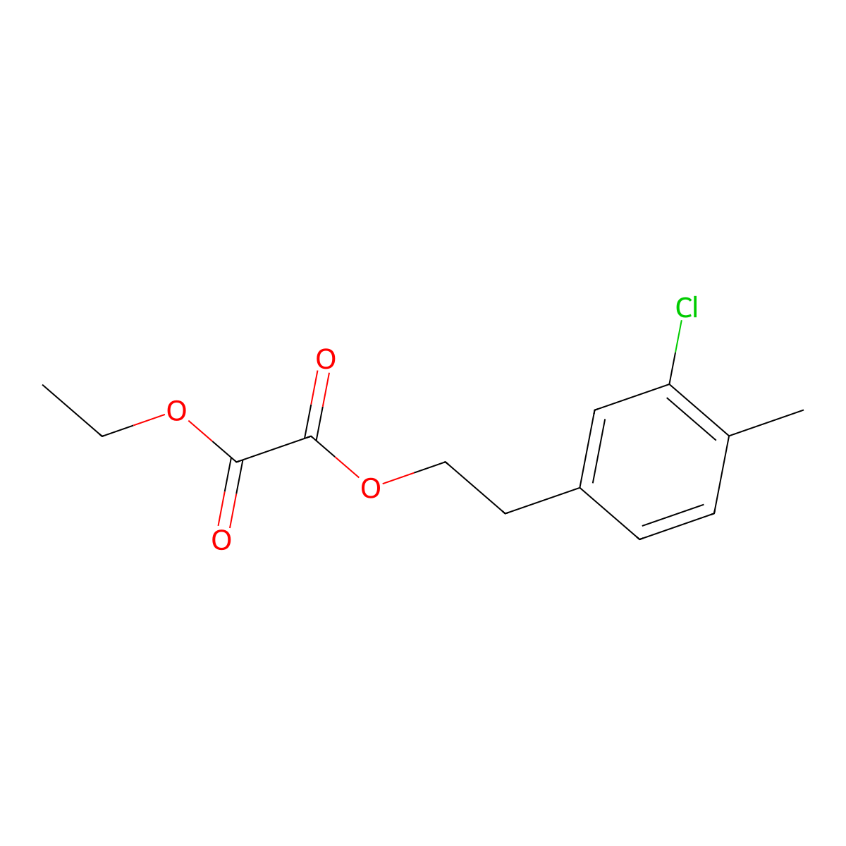 O1-[2-(3-Chloro-4-methylphenyl)ethyl] O2-ethyl oxalate molecular structure, CAS 1443353-83-0