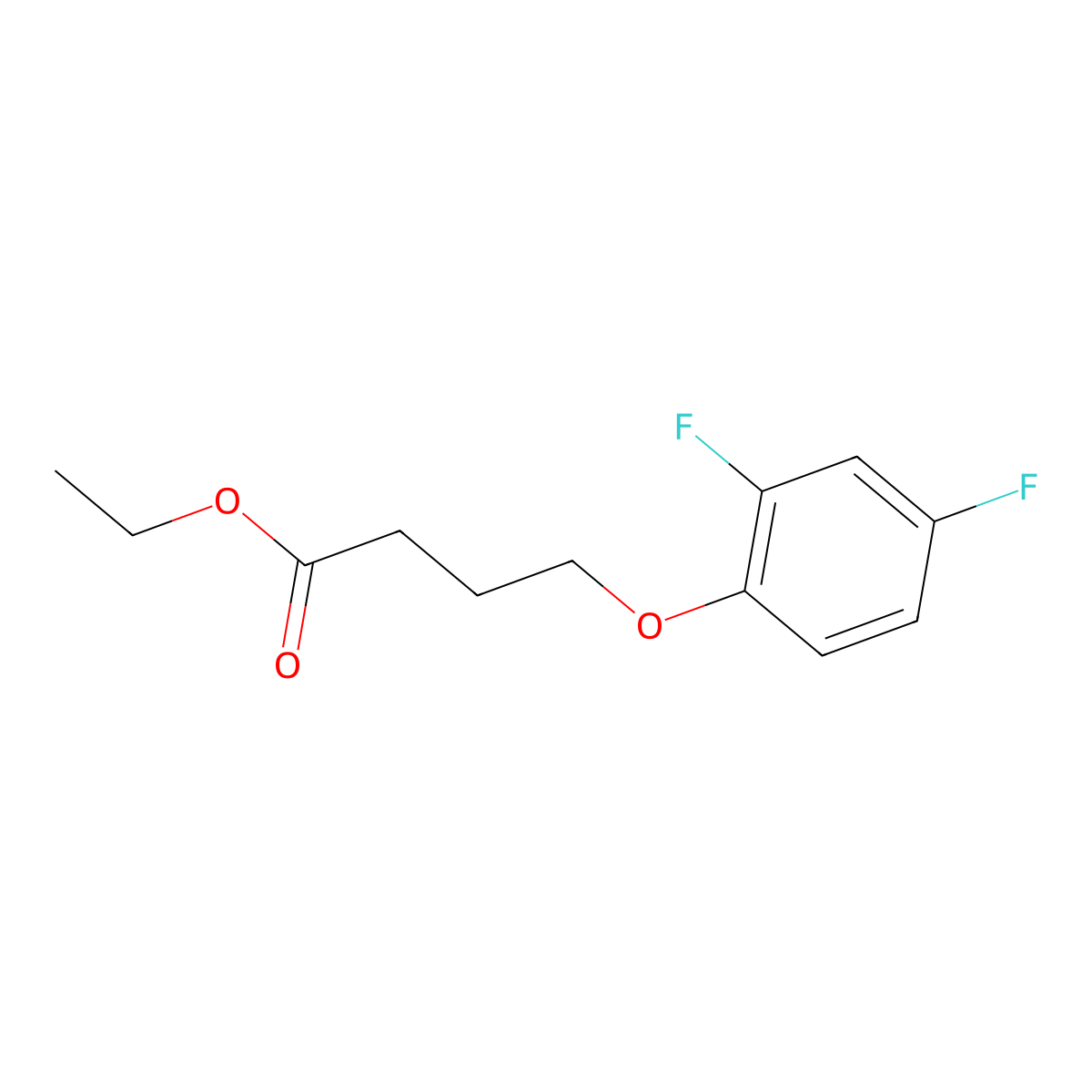 Ethyl 4-(2,4-difluoro-phenoxy)butanoate molecular structure, CAS 1443353-84-1