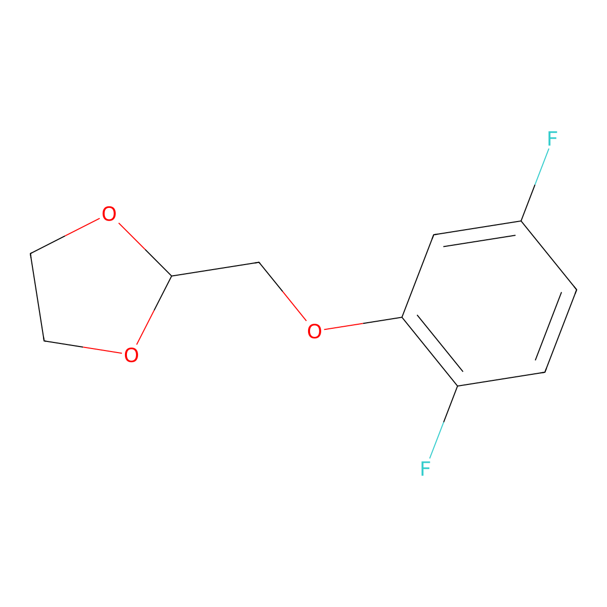 2-((2,5-Difluorophenoxy)methyl)-1,3-dioxolane molecular structure, CAS 1443353-88-5