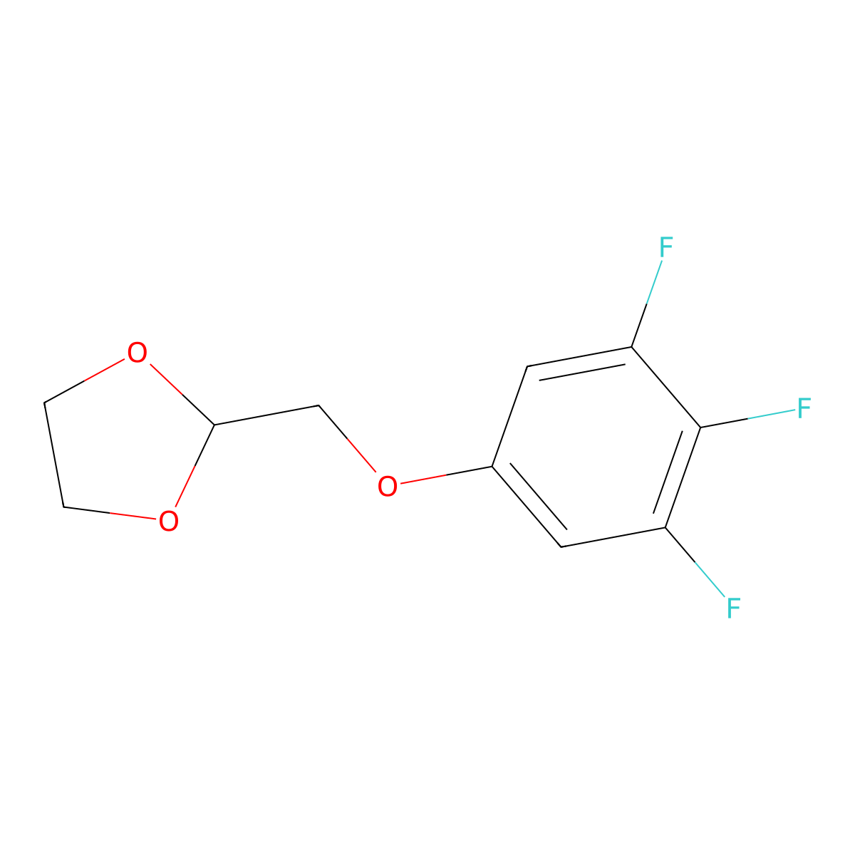 2-((3,4,5-Trifluorophenoxy)methyl)-1,3-dioxolane molecular structure, CAS 1443353-94-3