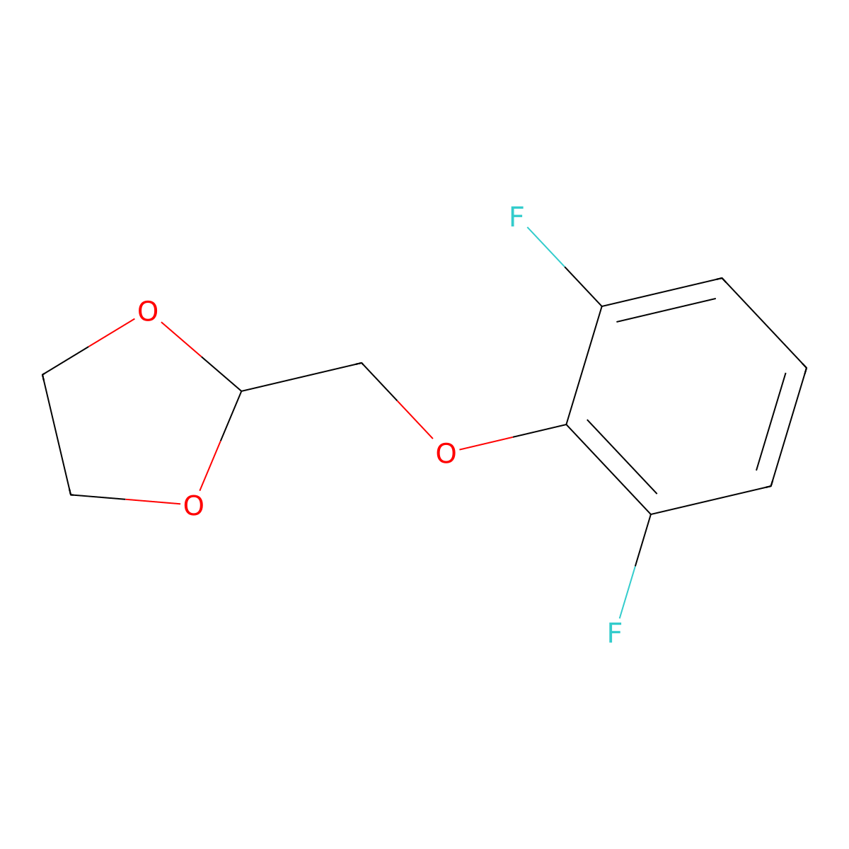 2-(2,6-Difluoro-phenoxy)methyl-1,3-dioxolane molecular structure, CAS 1443353-97-6