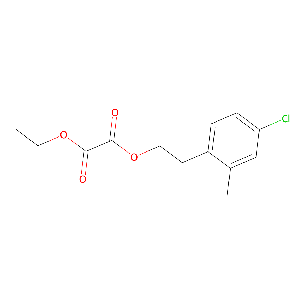 O1-[2-(4-Chloro-2-methylphenyl)ethyl] O2-ethyl oxalate molecular structure, CAS 1443353-98-7