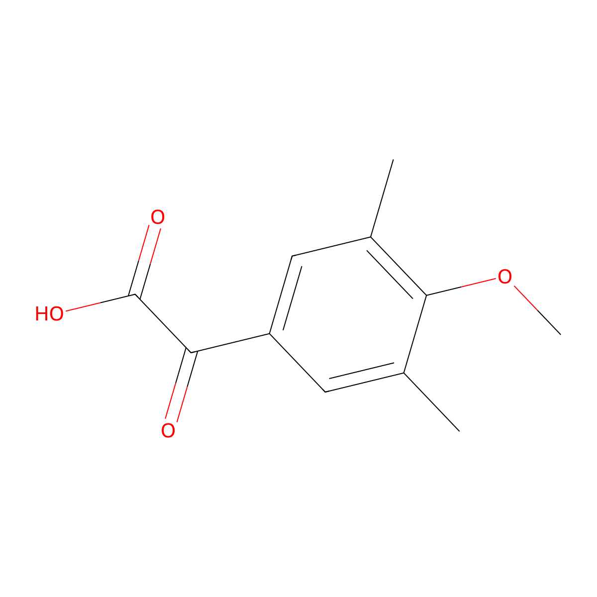 2-(4-Methoxy-3,5-dimethylphenyl)-2-oxoacetic acid molecular structure, CAS 1443354-06-0