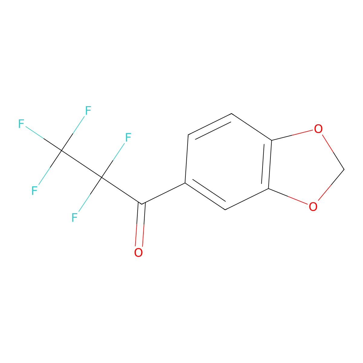 1-(Benzo[d][1,3]dioxol-5-yl)-2,2,3,3,3-pentafluoropropan-1-one molecular structure, CAS 1443354-07-1