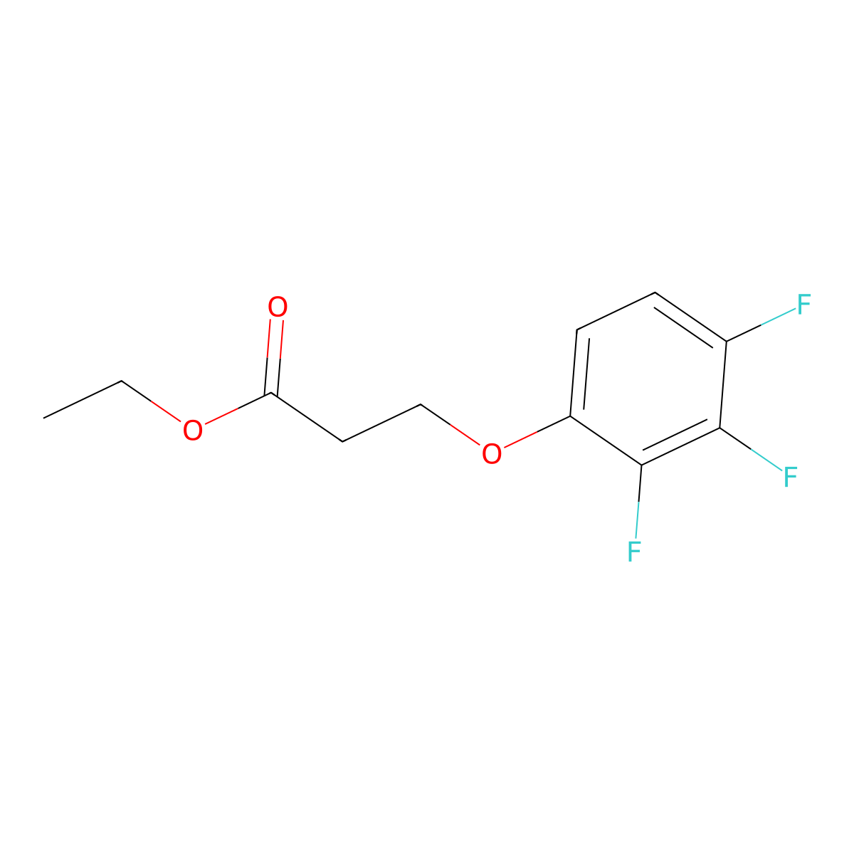 Ethyl 3-(2,3,4-trifluoro-phenoxy)propanoate molecular structure, CAS 1443354-08-2