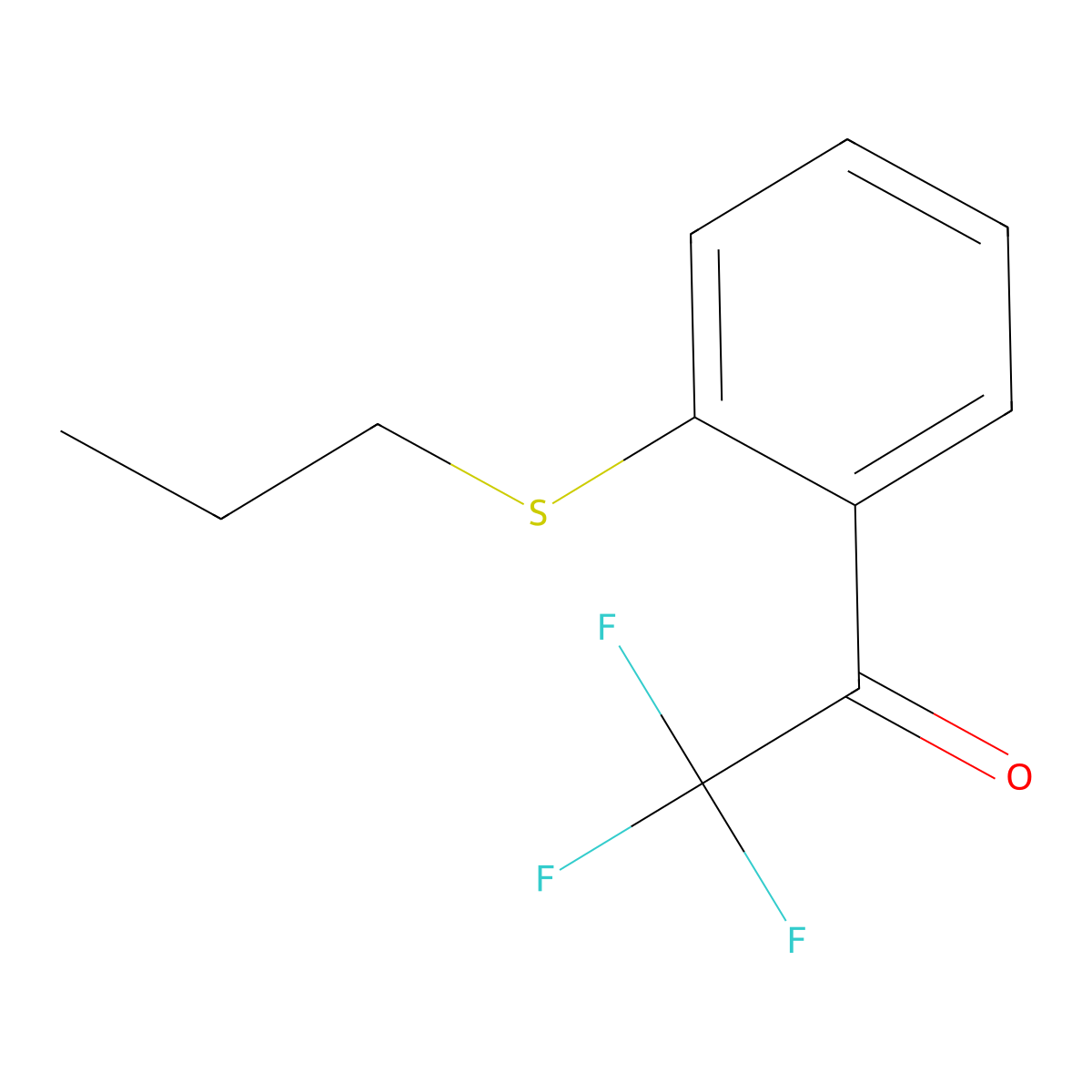 2'-(n-Propylthio)-2,2,2-trifluoroacetophenone molecular structure, CAS 1443354-11-7