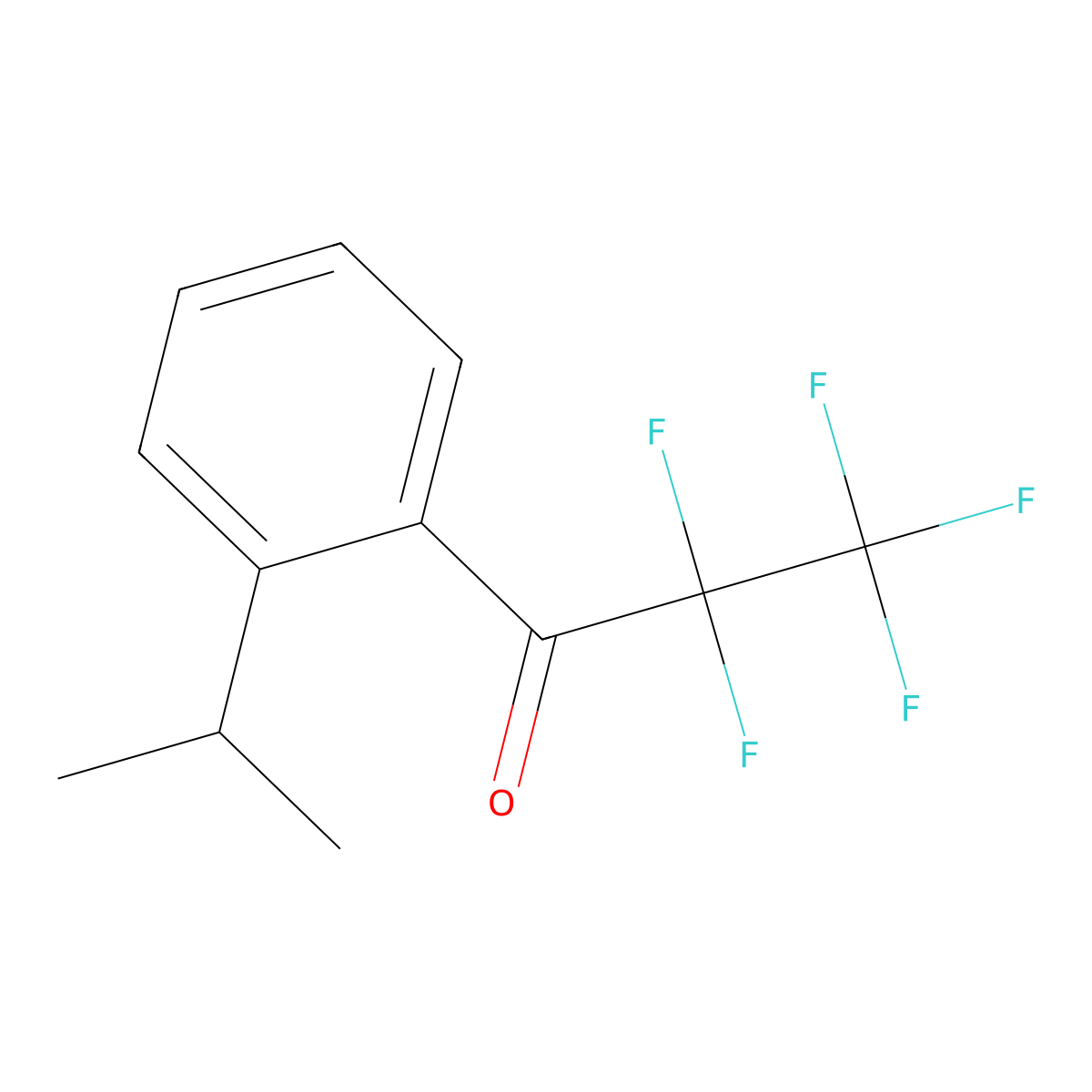 2'-iso-Propyl-2,2,3,3,3-pentafluoropropiophenone molecular structure, CAS 1443354-17-3