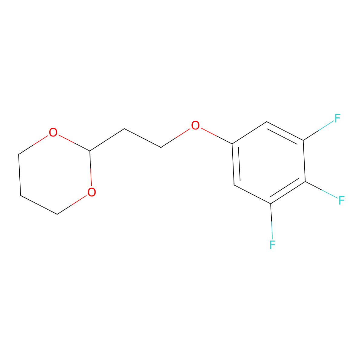 2-[2-(3,4,5-Trifluoro-phenoxy)ethyl]-1,3-dioxane molecular structure, CAS 1443354-18-4