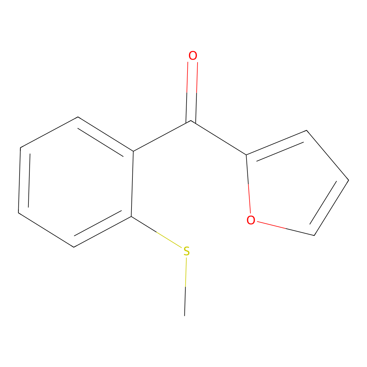 Furan-2-yl(2-(methylthio)phenyl)methanone molecular structure, CAS 1443354-25-3