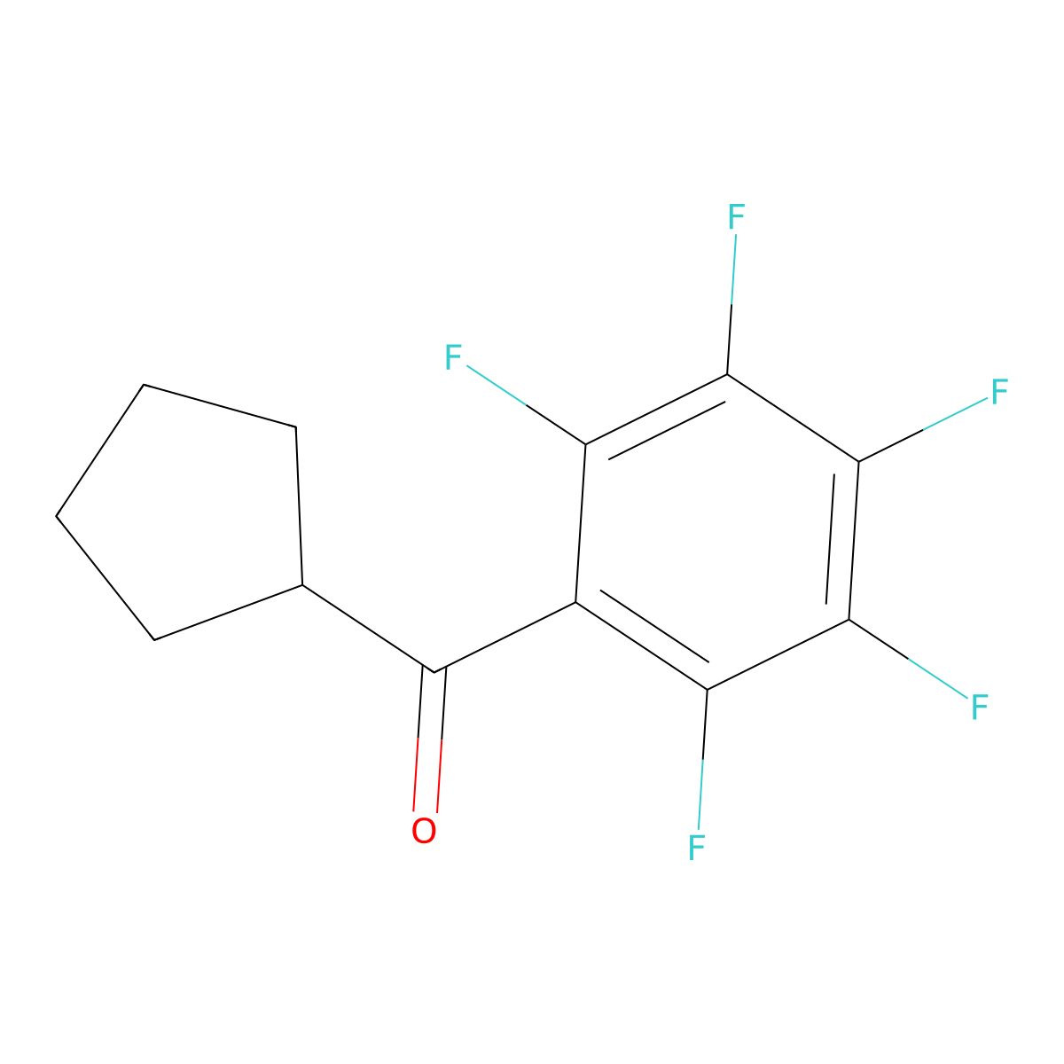 2,3,4,5,6-Pentafluorophenyl cyclopentyl ketone molecular structure, CAS 1443354-27-5