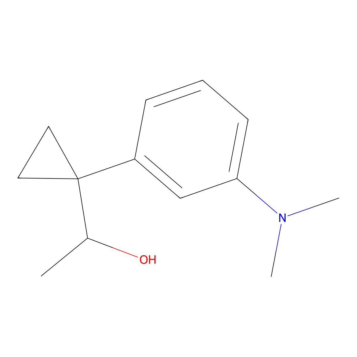 1-{1-[3-(Dimethylamino)phenyl]cyclopropyl}ethan-1-ol molecular structure, CAS 1443354-38-8