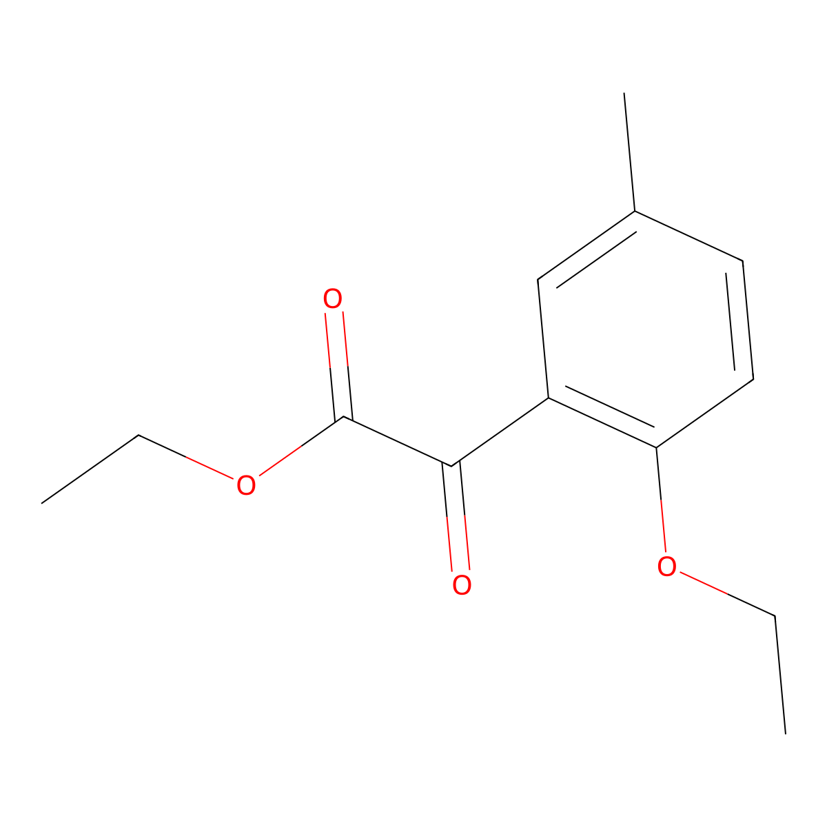 Ethyl 2-ethoxy-5-methylbenzoylformate molecular structure, CAS 1443354-41-3