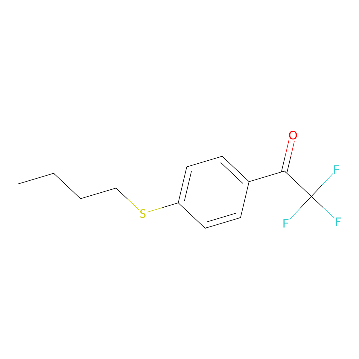 4'-(n-Butylthio)-2,2,2-trifluoroacetophenone molecular structure, CAS 1443354-54-8