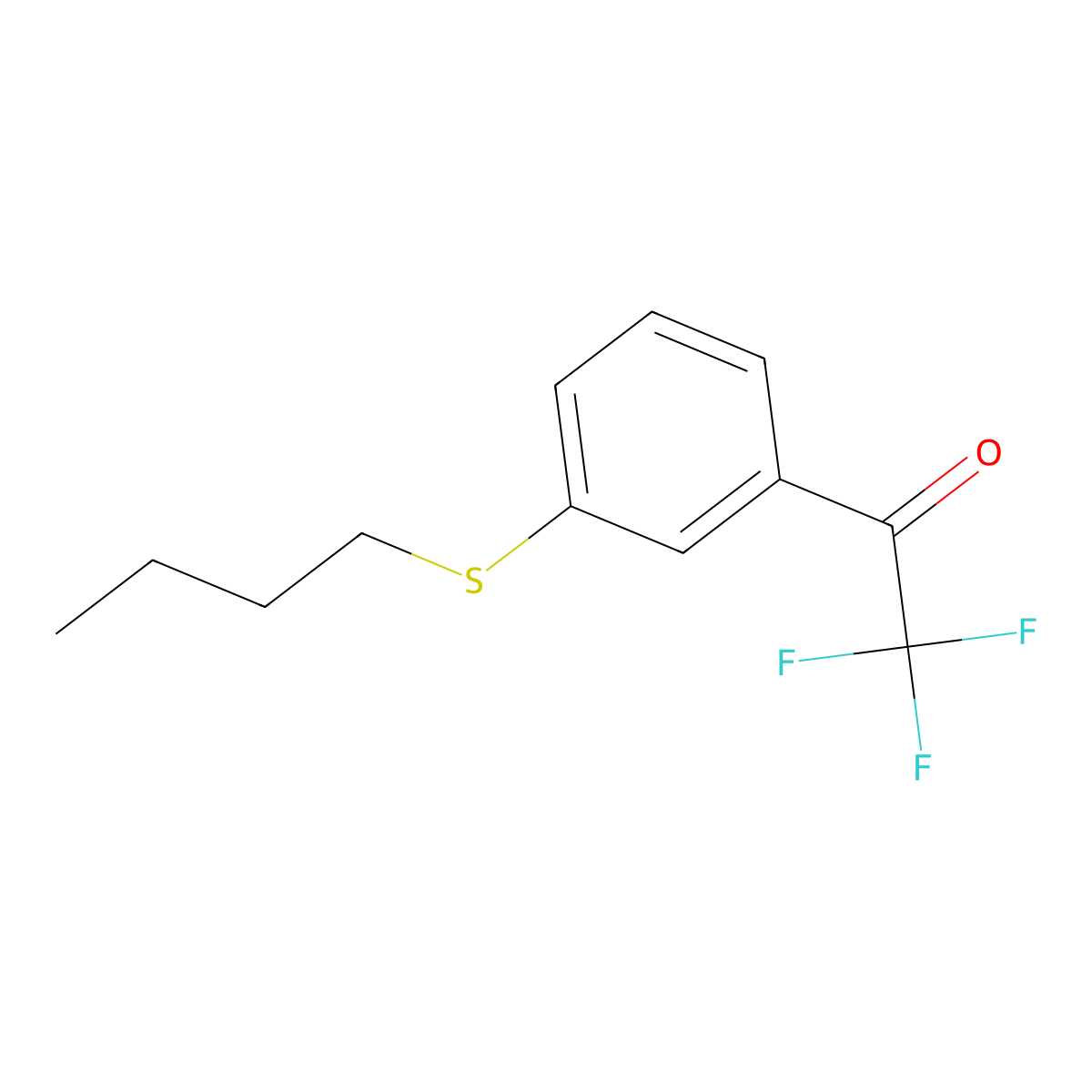 3'-(n-Butylthio)-2,2,2-trifluoroacetophenone molecular structure, CAS 1443354-59-3