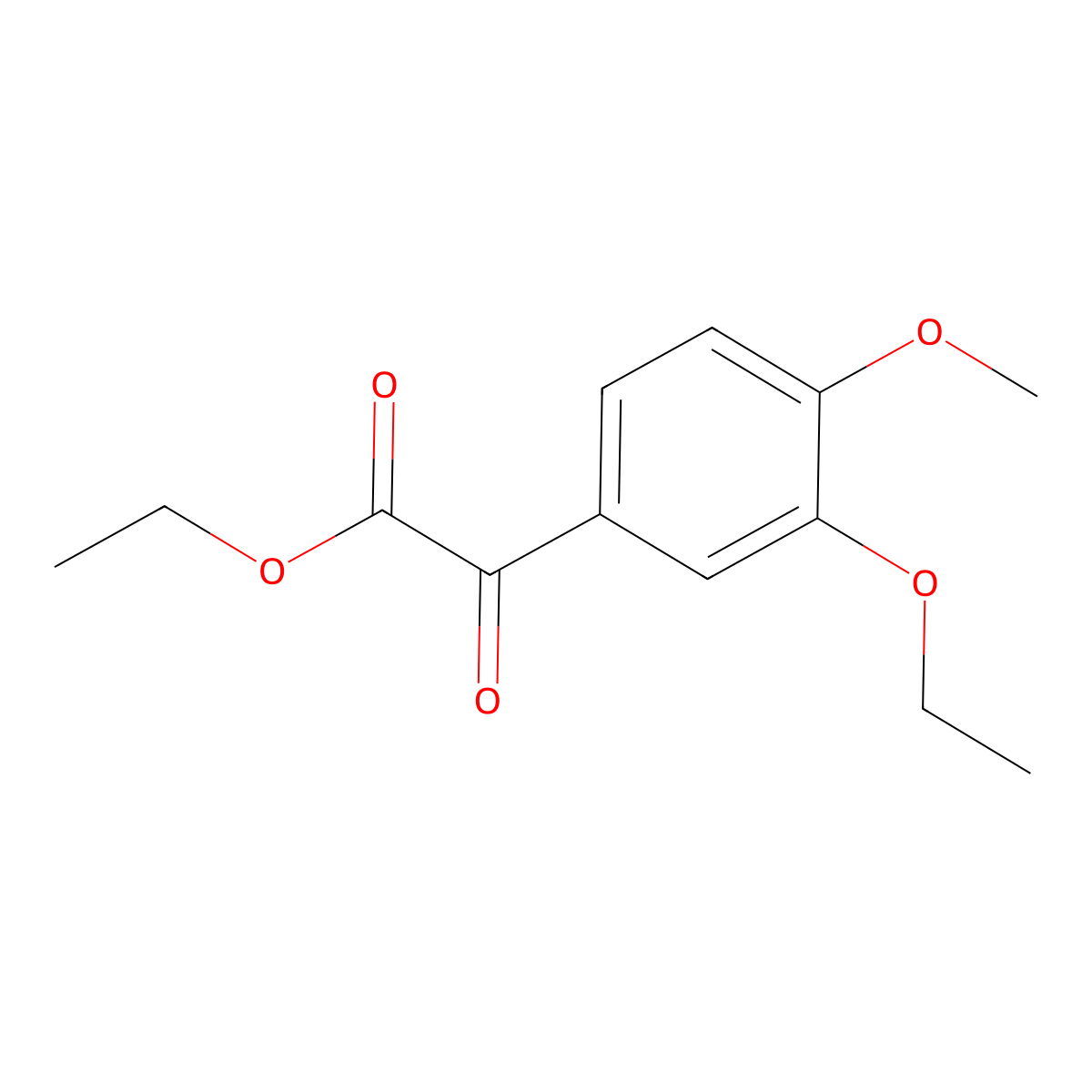 Ethyl 3-ethoxy-4-methoxybenzoylformate molecular structure, CAS 1443354-61-7