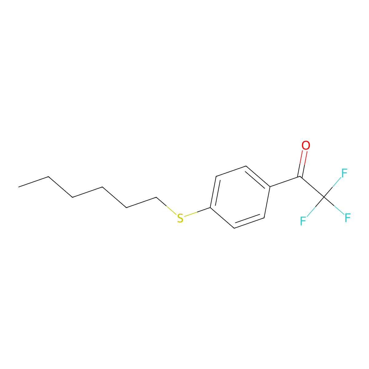 4'-(n-Hexylthio)-2,2,2-trifluoroacetophenone molecular structure, CAS 1443354-64-0