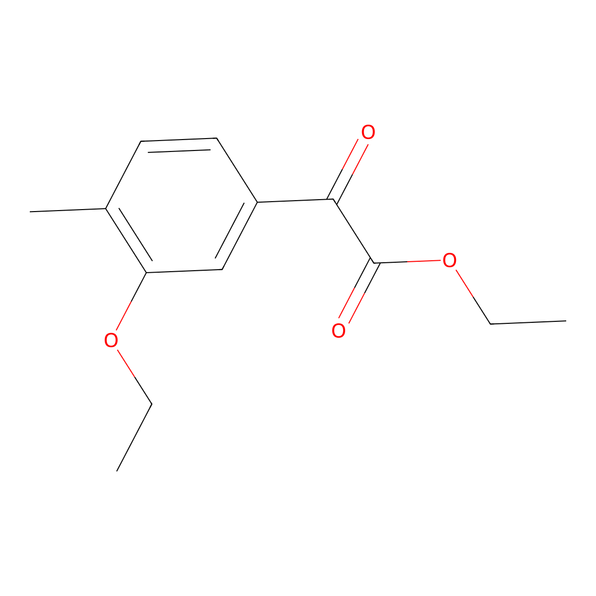 Ethyl 3-ethoxy-4-methylbenzoylformate molecular structure, CAS 1443354-65-1