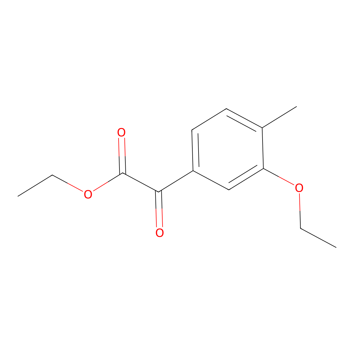 Ethyl 3-ethoxy-4-methylbenzoylformate molecular structure, CAS 1443354-65-1