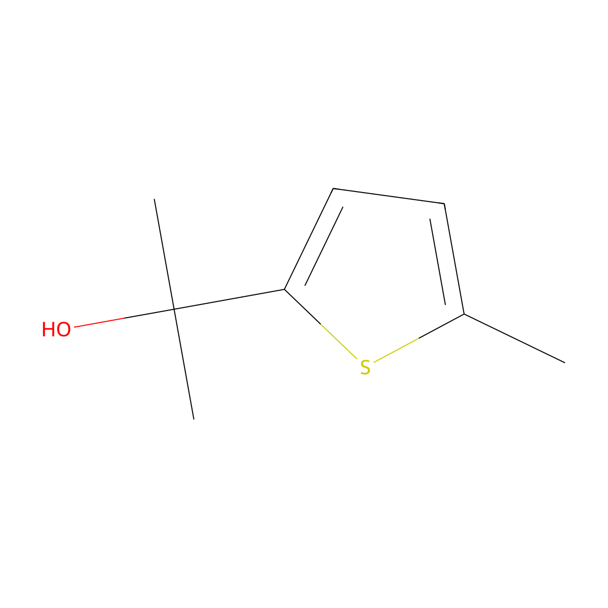 2-(5-Methyl-2-thienyl)-2-propanol molecular structure, CAS 1443354-67-3