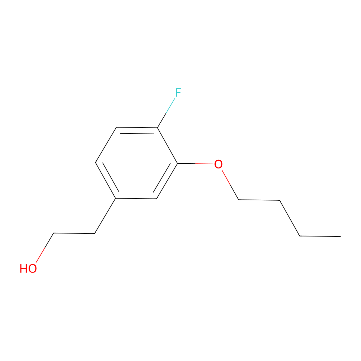 2-(3-Butoxy-4-fluorophenyl)ethanol molecular structure, CAS 1443354-82-2