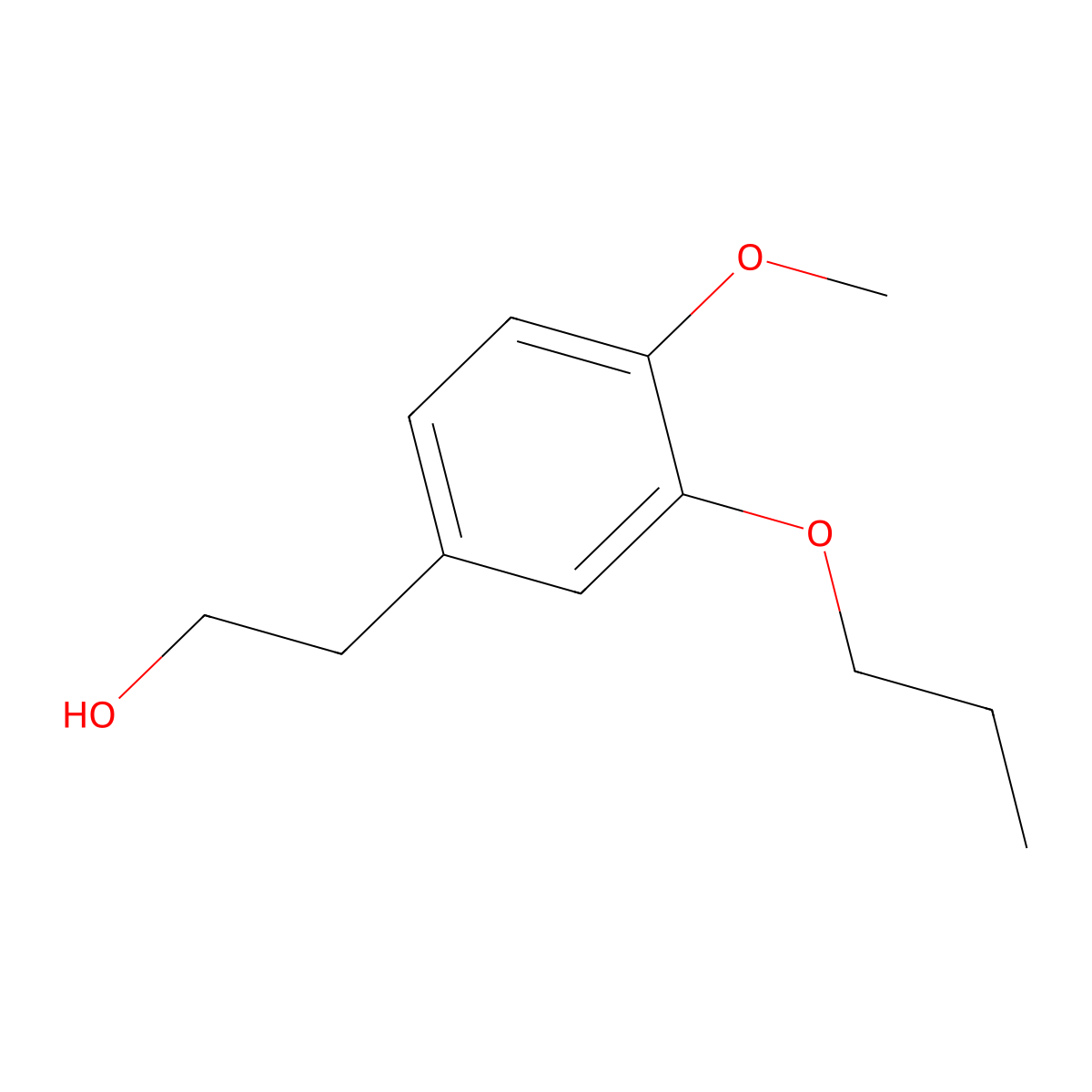 2-(4-Methoxy-3-propoxyphenyl)ethanol molecular structure, CAS 1443354-88-8
