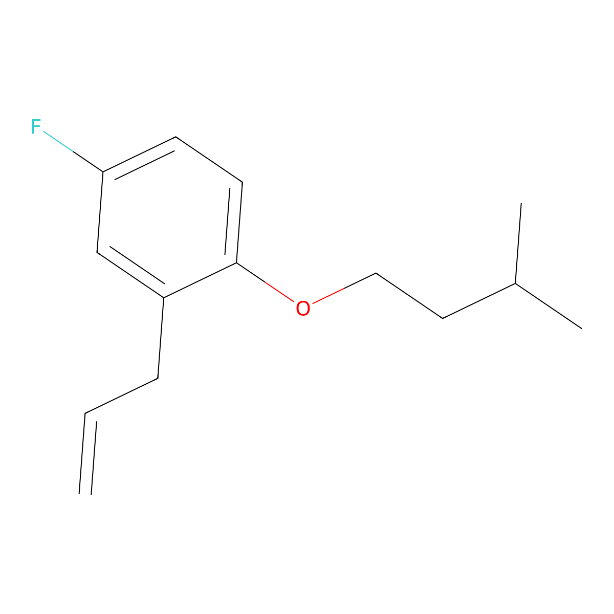 3-(5-Fluoro-2-iso-pentoxyphenyl)-1-propene molecular structure, CAS 1443354-92-4