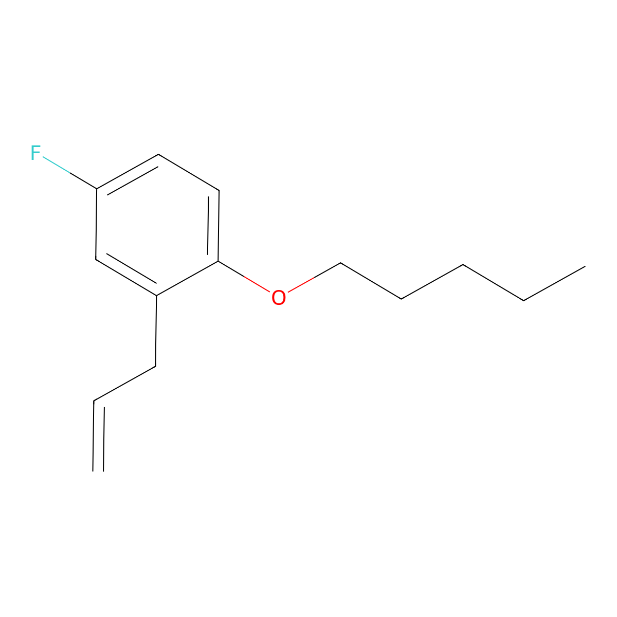 3-(5-Fluoro-2-n-pentoxyphenyl)-1-propene molecular structure, CAS 1443354-96-8