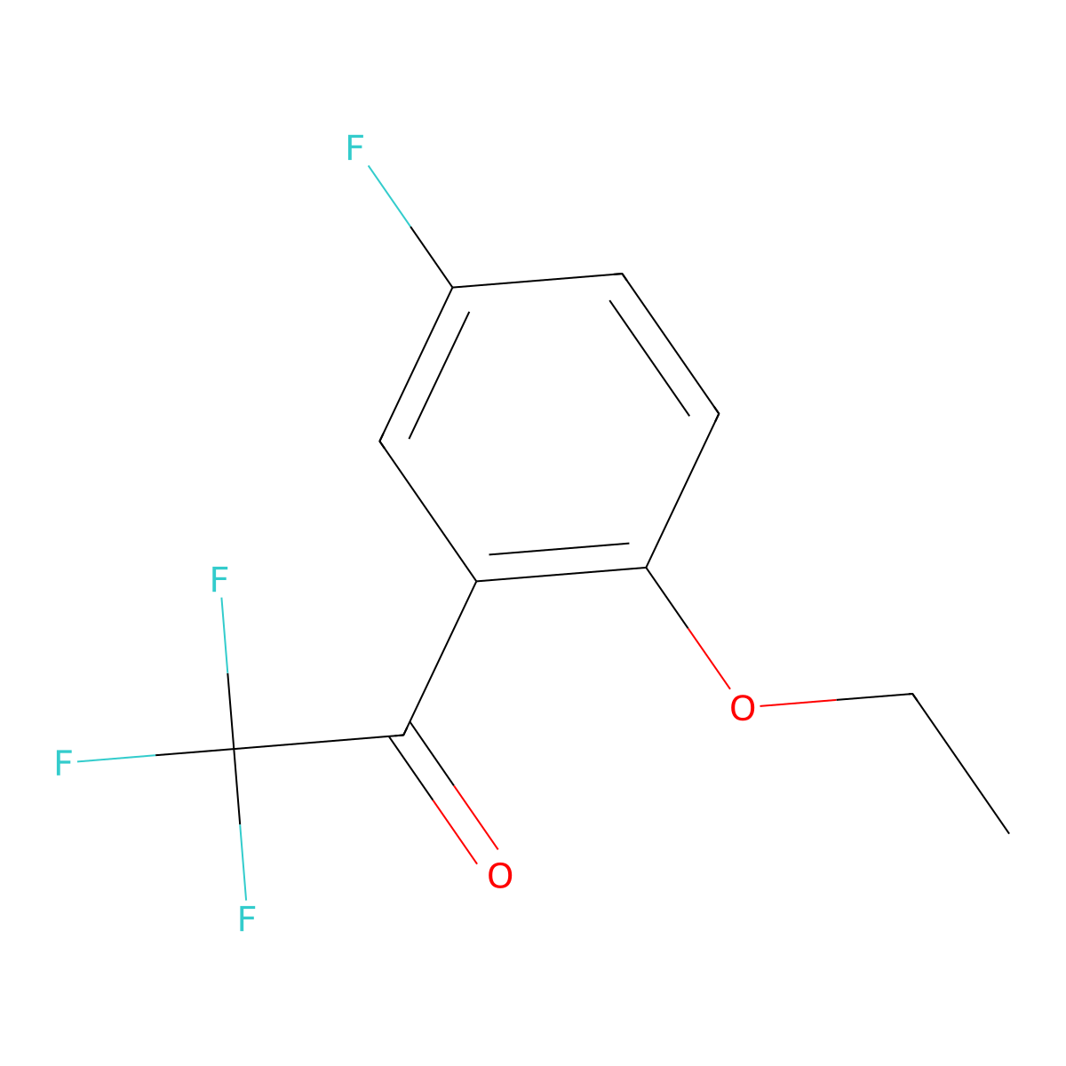 1-(2-Ethoxy-5-fluorophenyl)-2,2,2-trifluoroethanone molecular structure, CAS 1443354-98-0