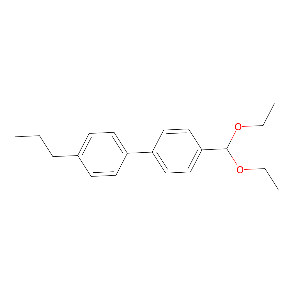 4-(Diethoxymethyl)-4'-propyl-1,1'-biphenyl molecular structure, CAS 1443354-99-1