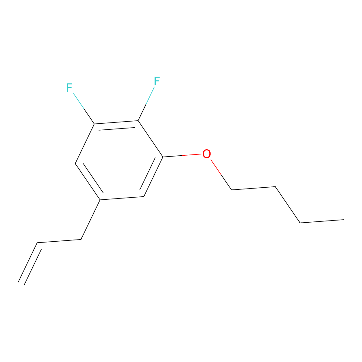 5-Allyl-1-butoxy-2,3-difluorobenzene molecular structure, CAS 1443355-00-7