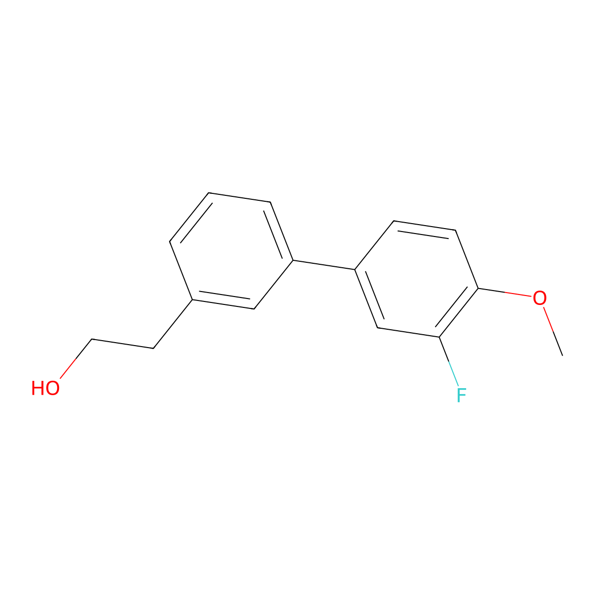 3-(3-Fluoro-4-methoxyphenyl)phenethyl alcohol molecular structure, CAS 1443355-02-9