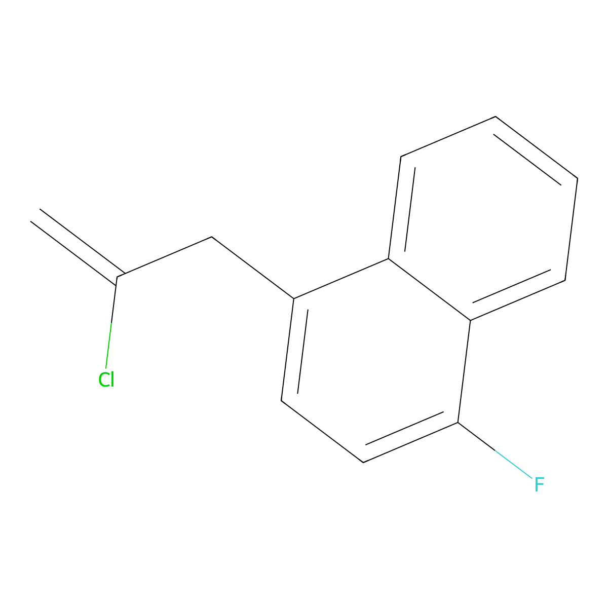 2-Chloro-3-(4-fluoro-1-naphthyl)-1-propene molecular structure, CAS 1443355-08-5