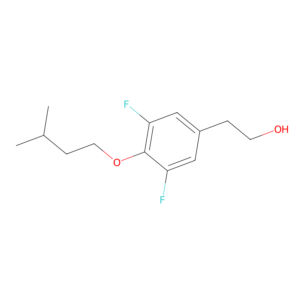 2-(3,5-Difluoro-4-(isopentyloxy)phenyl)ethanol molecular structure, CAS 1443355-11-0