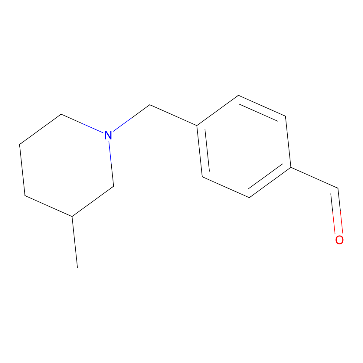 4-((3-Methylpiperidin-1-yl)methyl)benzaldehyde molecular structure, CAS 1443355-19-8