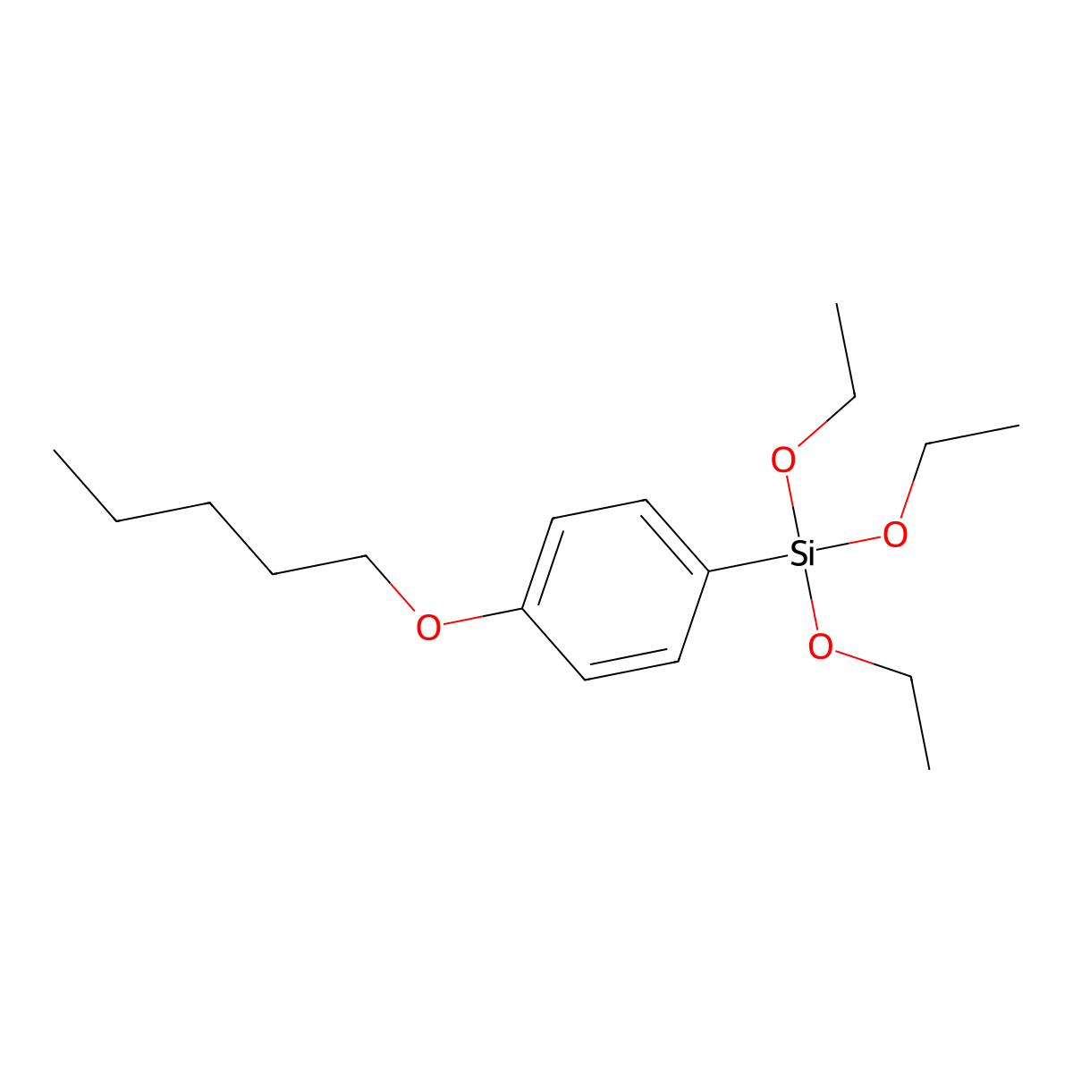 Triethoxy[4-(pentyloxy)phenyl]silane molecular structure, CAS 1443355-22-3