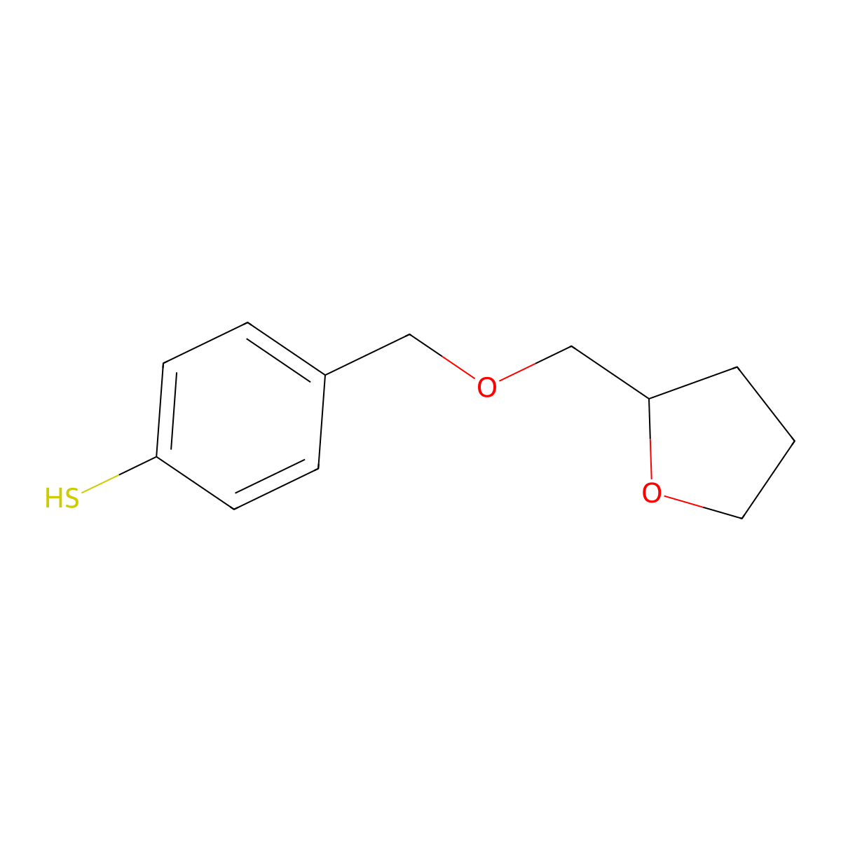 4-[(Tetrahydrofurfuryloxy)methyl]thiophenol molecular structure, CAS 1443355-26-7