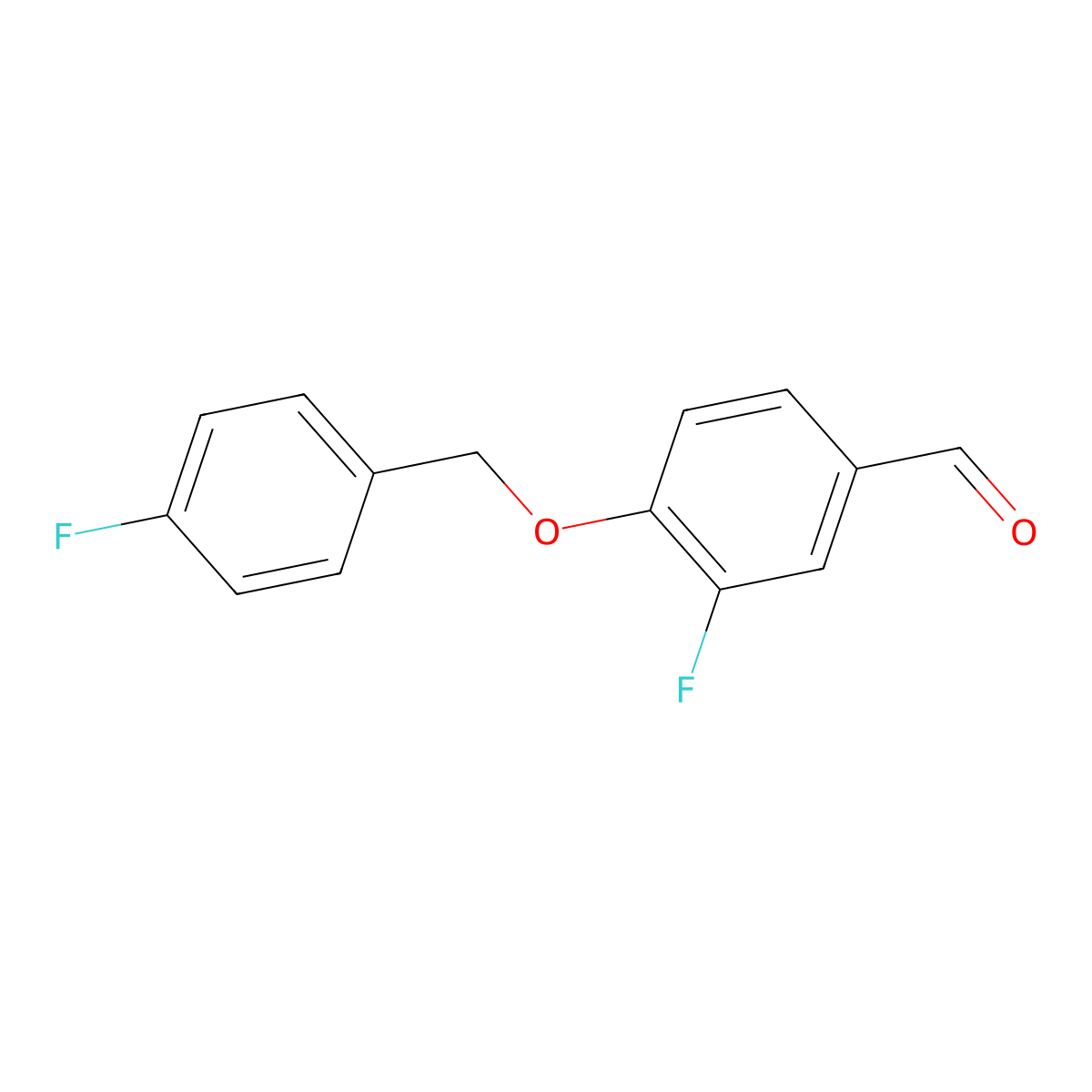 3-Fluoro-4-((4-fluorobenzyl)oxy)benzaldehyde molecular structure, CAS 1443355-34-7