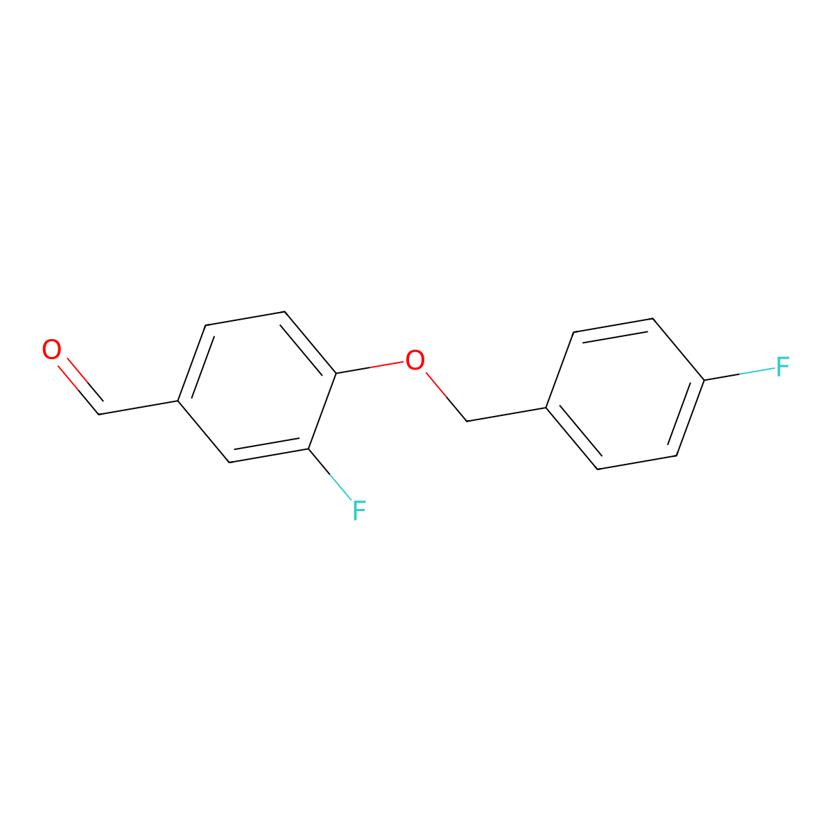 3-Fluoro-4-((4-fluorobenzyl)oxy)benzaldehyde molecular structure, CAS 1443355-34-7