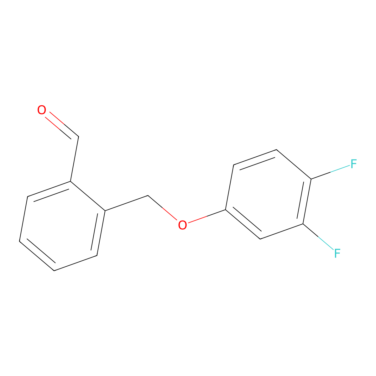 2-((3,4-Difluorophenoxy)methyl)benzaldehyde molecular structure, CAS 1443355-36-9