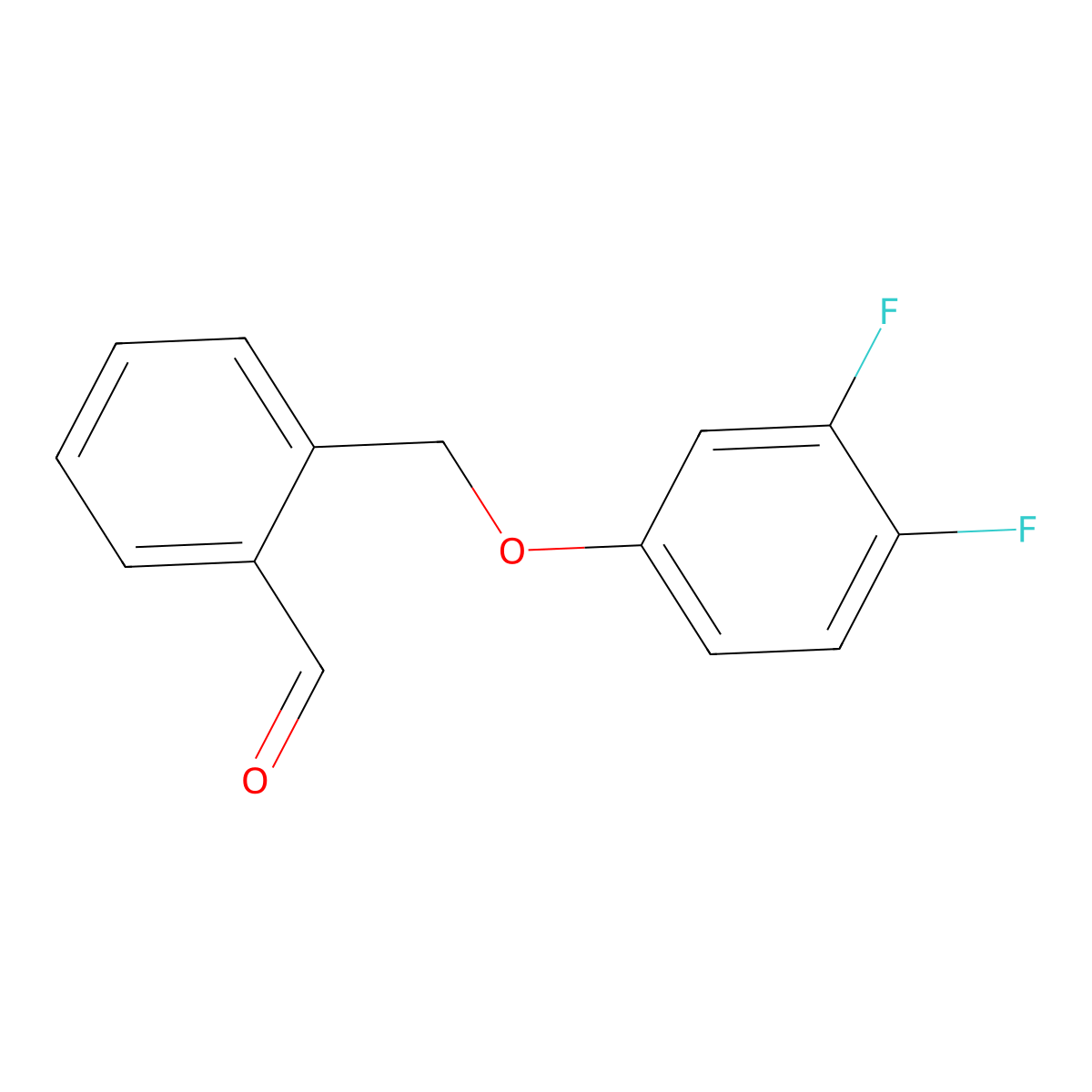 2-((3,4-Difluorophenoxy)methyl)benzaldehyde molecular structure, CAS 1443355-36-9